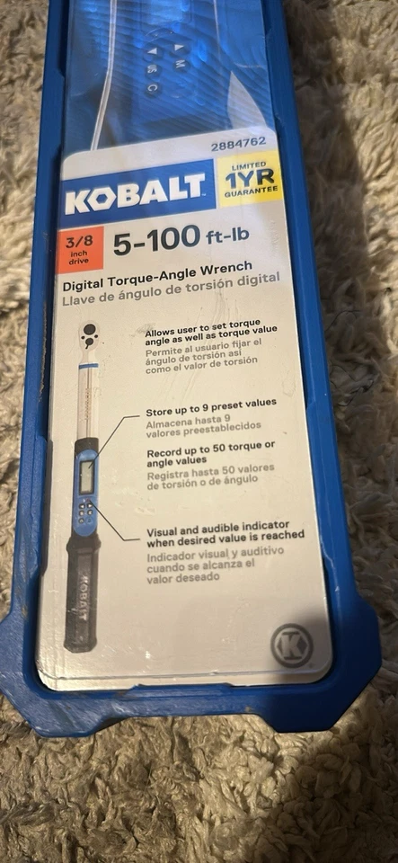 Kobalt 3/8-in Drive Digital Torque Wrench (5-ft lb to 100-ft lb) - Image 2 of 4