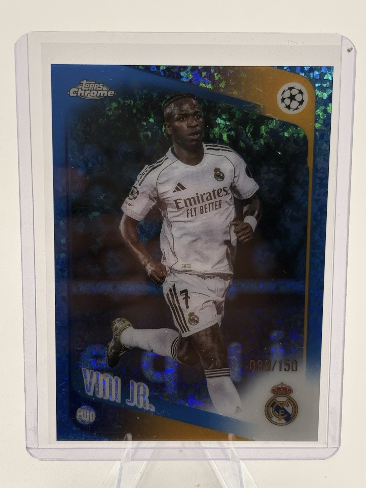 2025-26 Topps Chrome Vinicius Jr #115 Blue Mini-Diamond #115 /150
