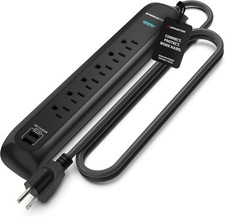 Monster Power Strip Surge Protector with USB Ports - Heavy Duty Protection
