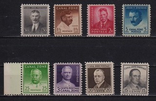 lot de timbres neufs du Panama personnalités entre 1932 et 1948 MNH