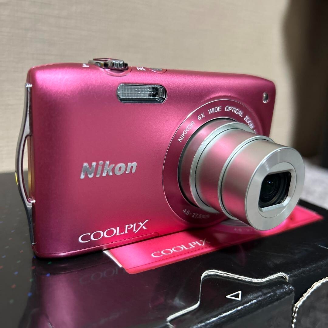 N.MINT] NIKON COOLPIX S3300 Pink Digital Camera Tested Working