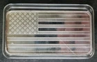 SilverTowne 10oz Silver American Flag Bar in a Capsule