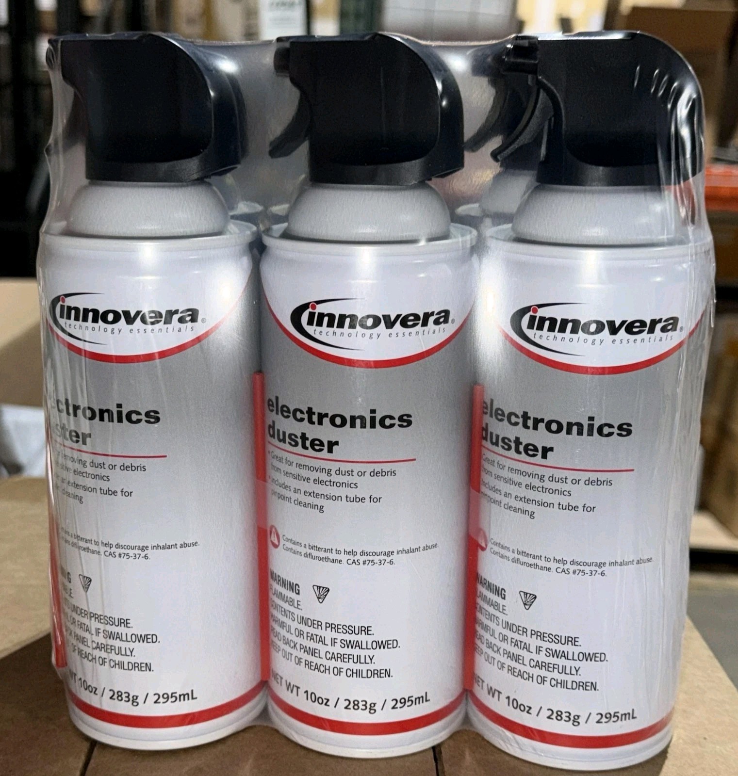Innovera Compressed 10oz Air Duster Cleaning Can - Pack of 6