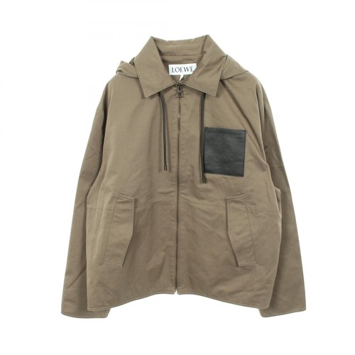 LOEWE Hoodie jacket Blouson cotton Khaki #48 Used mens