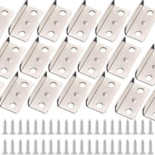 20 Pcs Angled Drawer Lock Strike Plate, Drawer L Shaped Lock Strike Plate, Ha...
