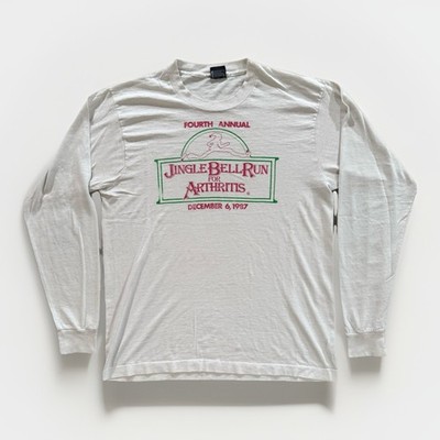 Vintage 1987 Christmas Charity T-Shirt Jingle Bell Run for Arthritis Large