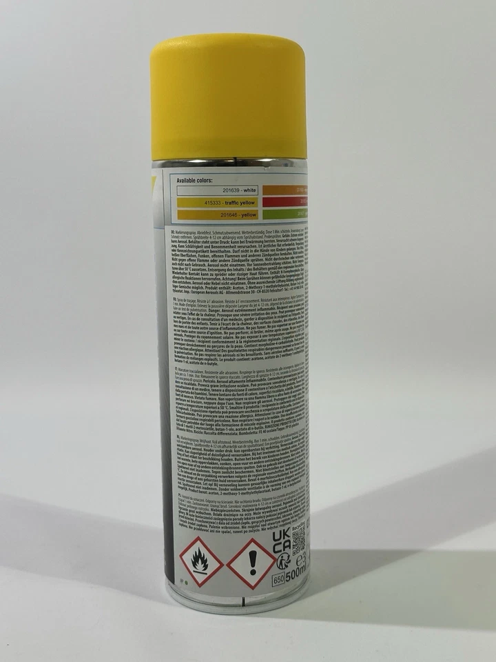 4x Color Mark Markierungsspray - Markierspray verkehrsgelb für Linien, 500ml - Bild 2 von 4