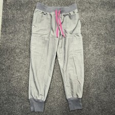 FIGS Technical Collection Jogger Scrub Pants Women Size S/P Light Gray w21sw2033