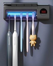 Wall-mounted rechargeable toothbrush holder timer function
