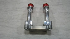 HARLEY DAVIDSON ALUMINUMPULL BACK 1" HANDLEBAR RISERS AND CLAMP /BUSHINGS/BOLTS