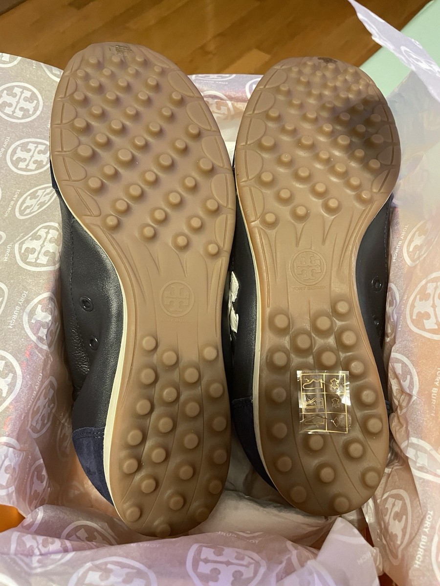 NEW $228 TORY BURCH women's golf sneakers navy /pilota size