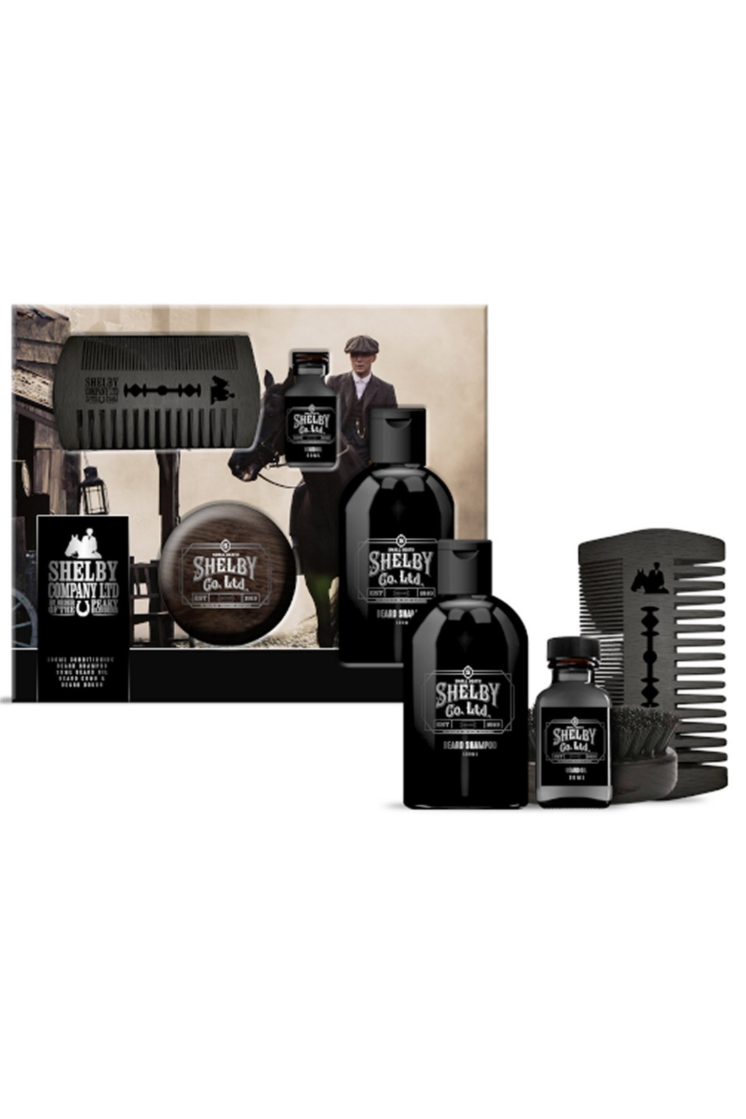 Peaky Blinders Shelby Company Ltd Beard Shampoo 250ml Oil 30ml Comb Brush Mens