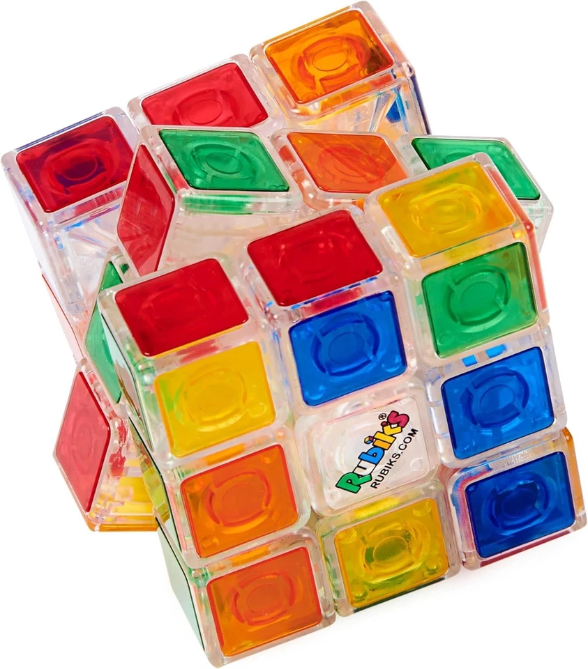 Cubo de Rubik, Cubo de Cristal, Cubo Transparente 3X3 Juego de Puzzle a Juego de Colores, Twi Foto 4 de 4