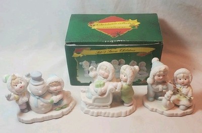 P.I.L. Chicago Lincolnshire Christmas Collection Snow Children Item #5149 Set/3