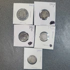 Barber Dime Silver 10C Lot of 5 Coins Mixed Dates #280
