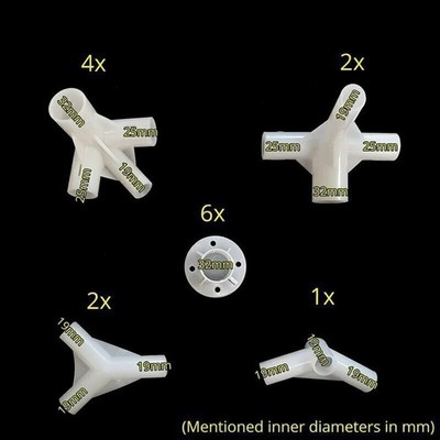 15Pcs 32/25/19mm Ersatzteile Für 3x6m PavillonMarkisenzelt Füße EckverbinderSet