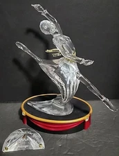 Swarovski Ballerina Anna Magic of Dance Crystal Figurine SCS 2004 Plaque Stand