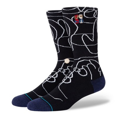 Stance ''Handsy'' INFIKNIT Crew Socks (Black) Men's Graphic Print Sock