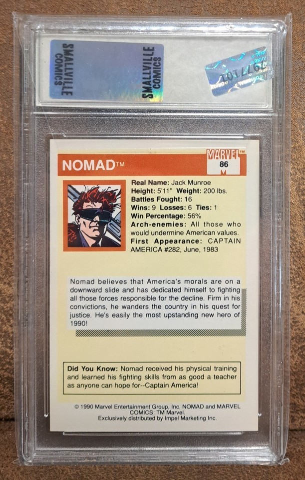 Marvel Impel 1990 Nomad RC #86 SVC Graded Gem Mint 10 | eBay