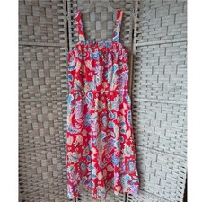 NWT Talbots Fantastic Paisley Fit & Flare Midi Dress Sz 16 Smocked Sleeveless