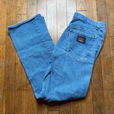 Vintage 70s 80s Levis Orange Tab Denim Blue Wash Jeans 28x28