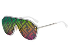  540 FENDI FF Fabulous shield monogram sunglasses M0039 G/S rainbow lenses 145mm
