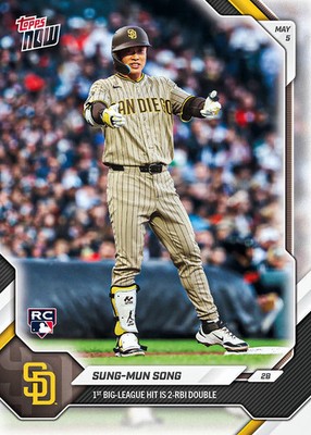 2026 Topps Now Card 166 Sung-Mun Song 1st Career MLB Hit  -25 Cents Shipping!