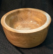 Artisan Carved Wooden Bowl - 10.5"