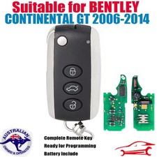 Complete Key for BENTLEY CONTINENTAL GT 2006-2014 Remote Control Fob 433Mhz 3B