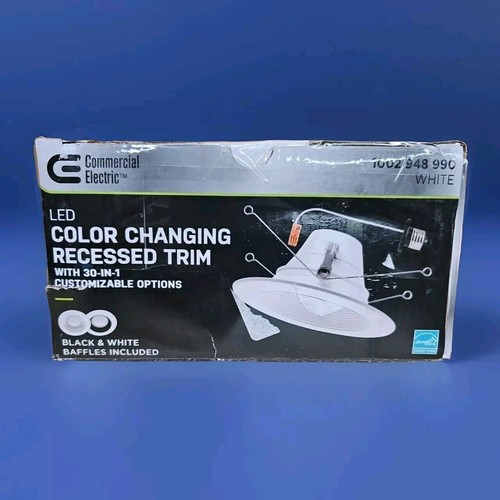Commercial Electric 6'' Selectable Integrated LED Recessed Trim Downlight 30-1 - Picture 5 of 6