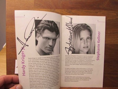 Original autographs Hardy Krüger Jr., Stephanie Kellner, Renate Geißler, Johanne
