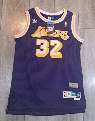 Magic Johnson Los Angeles Lakers Purple Adidas Hardwood Classics