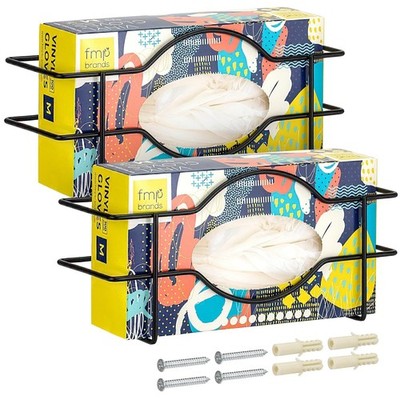 2 Pack Single Glove Holder for Wall Mount, Wire Rack Disposable Gloves Box Ho...