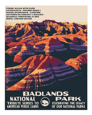 Vibrant Badlands National Park Poster Wall Art Print Premium Quality