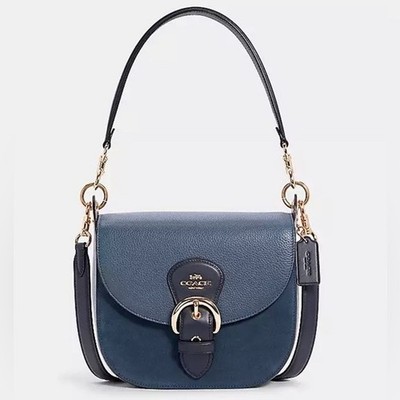 Coach Kleo Shoulder Bag 23 in Smooth, Pebbled and Sueded Leather