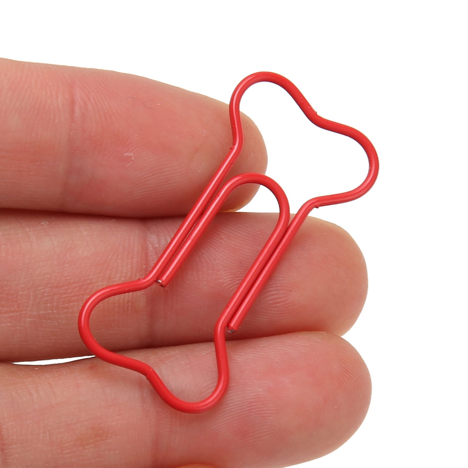 100pcs Colored Dog Bone Shape Paper Clips Black Lightweight Notebook Document Or