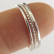925 Sterling Silver, Solid Silver, Band Ring, Unisex, Set of 3 Stacking Rings