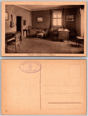Weimar Germany Schiller Haus Interior Postcard