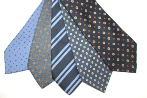 LOT OF 5 MARINELLA 100% silk ties. Made in Italy Napoli F95553