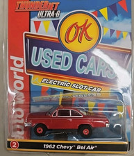 Auto World 1962 Chevy Bel Air, Red With Red Rims, HO Thunderjet Slot Car 2