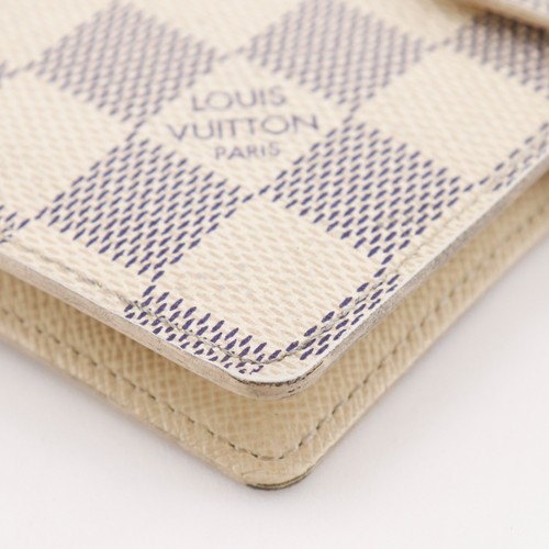 Cover notebook Louis Vuitton Agenda PM R20706 bianco tela damier azzurra unisex - Foto 5 di 12