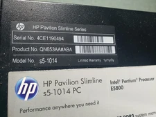 HP Pavilion Slimline s5-1014 Pentium D E5800 @ 3.20GHz / 4GB / 750GB Parts