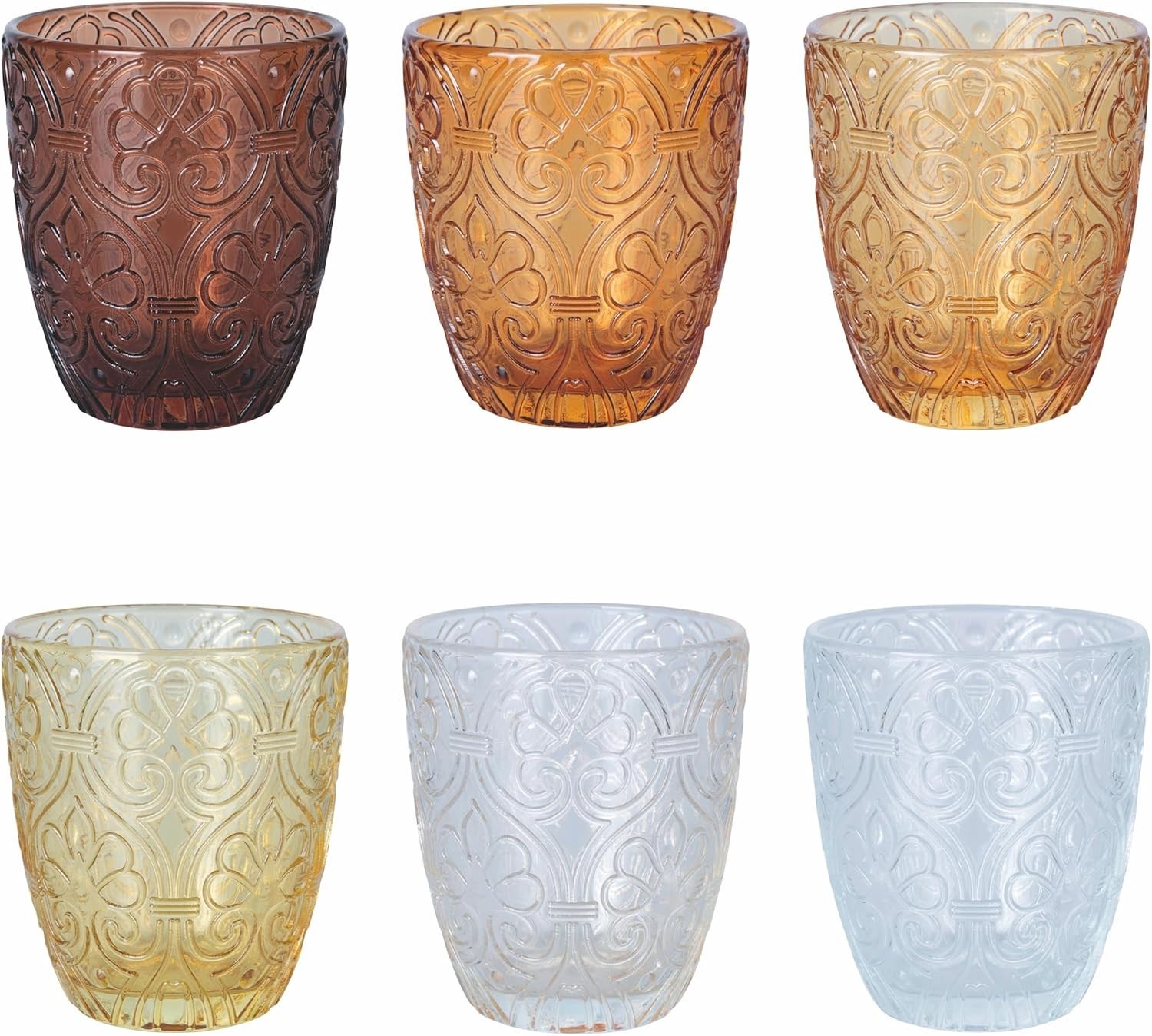 Villa D'Este Home Tivoli Set Of 6 Granada Chocolate Water Glasses 300 Ml