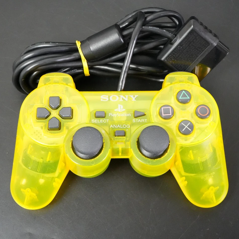 SONY DualShock 2 PlayStation2 PS2 Controller Lemon Yellow SCPH-10010 Tested - Image 2 of 4