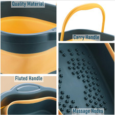 Collapsible Foot Soaking Tub Spa Bath with Massager Foldable Feet Soak Basin