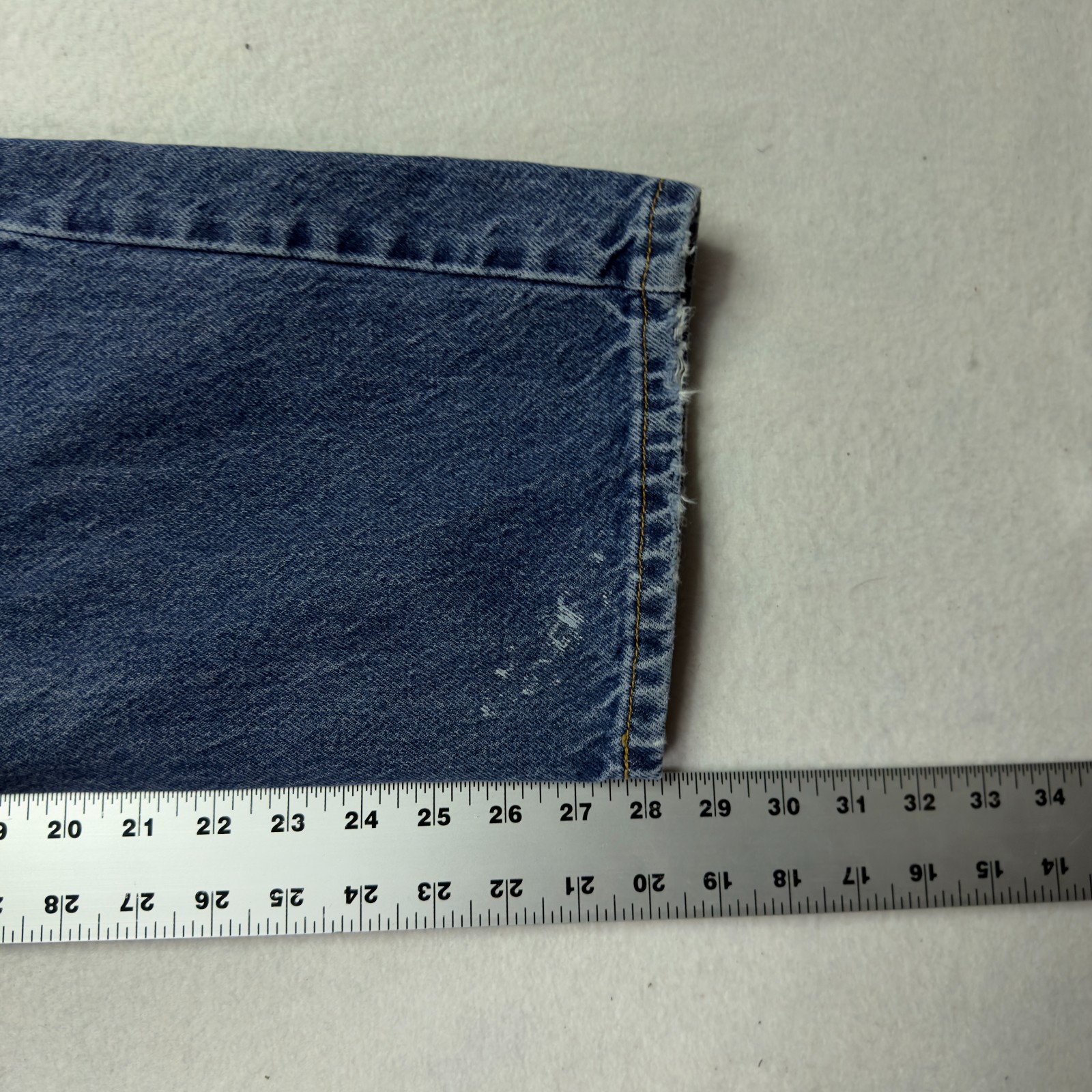 VTG Levis 505 Jeans Mens 34x28 Blue Wash Baggy Relaxed Straight Leg Y2K Distress thumbnail 12