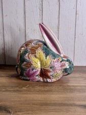 Vintage Chinoiserie Bunny Rabbit Figurine Gre...