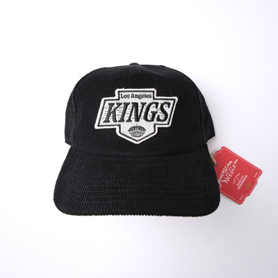 LA Kings American Needle Roscoe Corduroy Snapback Hat Black NWT NHL Hockey Cap