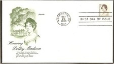 US SC # 1822 Dolley Madison FDC. Artmaster Cachet.