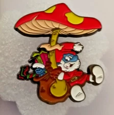 PAPA SMURF SANTA ENAMEL PIN-SHIP ALL THE PINS YOU BUY FOR $4.99-VISIT OUR STORE